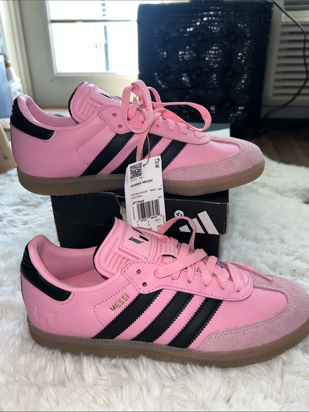 Adidas Women’s Messi Samba Pink And Black Sneakers